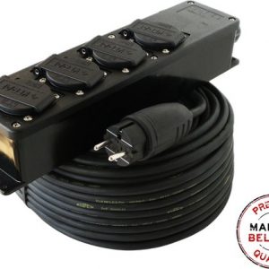 Schuko 4 stopcontact 2,5mm² x 10m